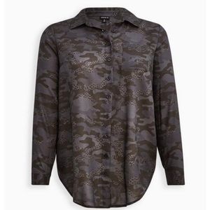 Lizzie Brushed Rayon Acrylic Button up Tunic